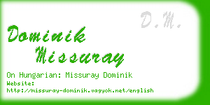 dominik missuray business card